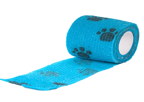 Picture of SHOW TECH SELF CLING BANDAGE BLUE PAW